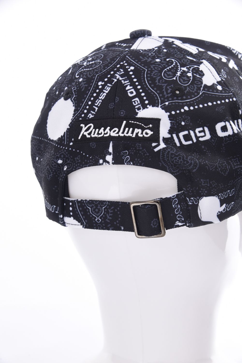 BANDANA CAP / バンダナ柄 ルチャワッペン キャップ (ブラック)