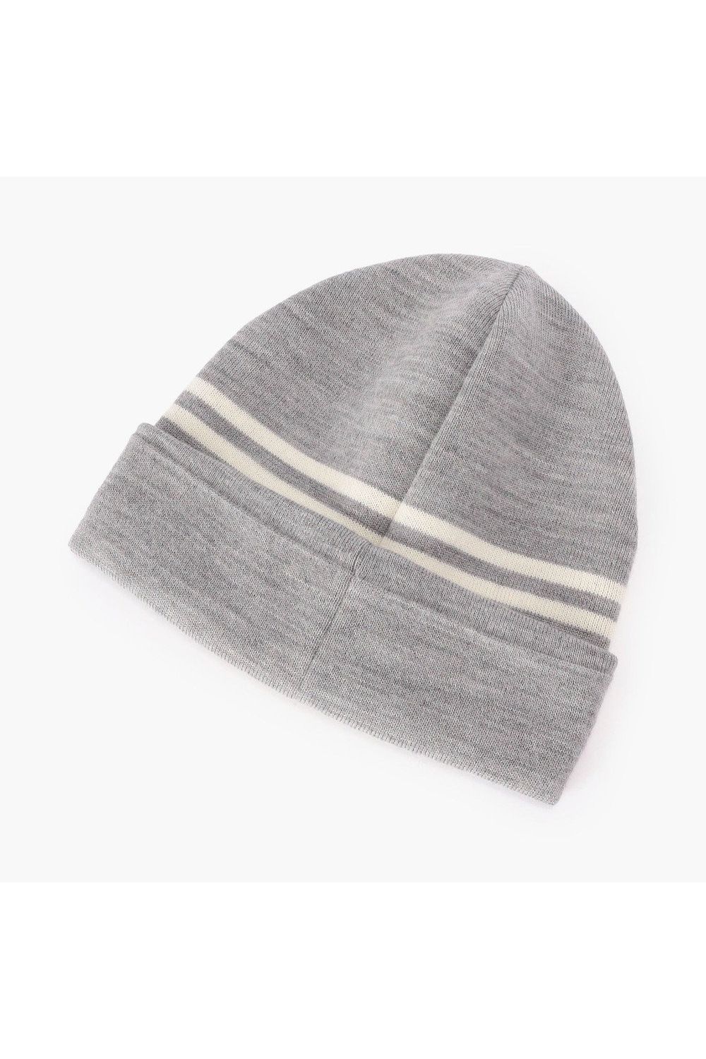 【26AW】 MEN’S WR WOOL KNIT DOUBLE LINE LOGO BEANIE / ブランドロゴ ダブルライン ニットビーニー (グレー)