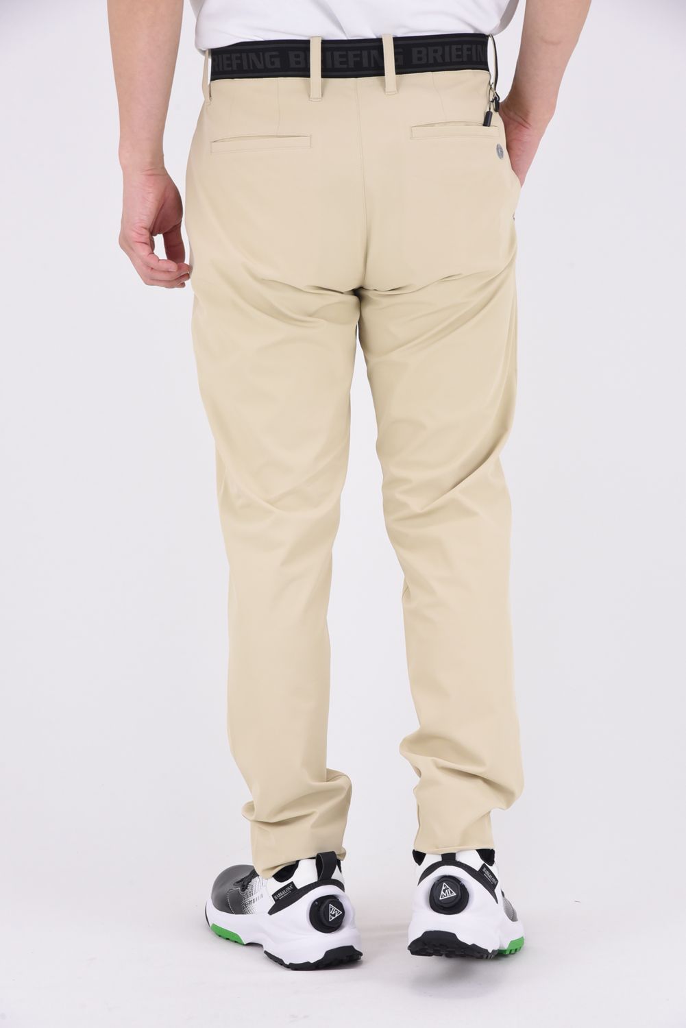【25SS】 MEN’S LOGO ELASTIC SUMMER PANTS / ロゴ ゴムベルト パンツ (ベージュ)