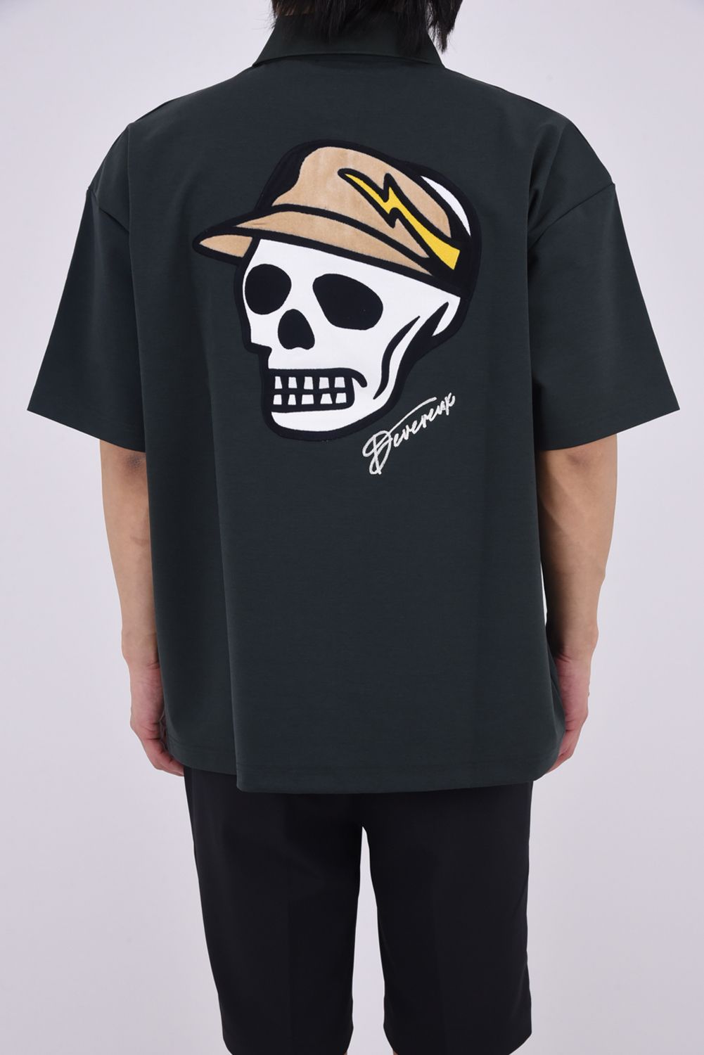 【26SS】 DVG OVER FIT POLO / バックプリント オーバーサイズ ポロシャツ (フォレスト)