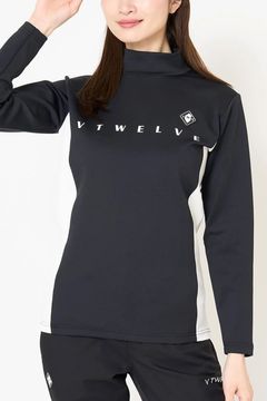 【26AW】【レディース】 OHSL MOCK / モノトーン バイカラー ロングスリーブ モックネックTシャツ (ブラック)