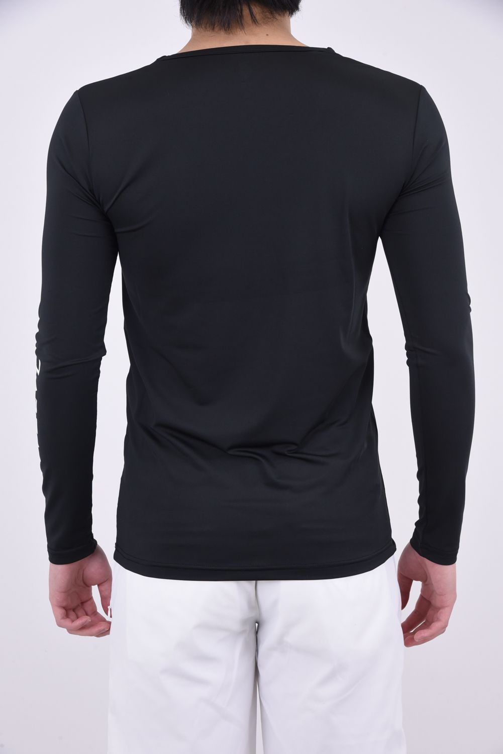 【期間限定ポイント10倍】U NECK / ブランドロゴ ロングスリーブ Uネックインナー (ブラック)