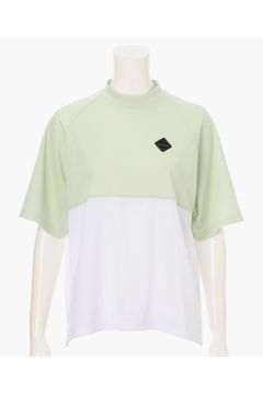 【26SS】【レディース】 WOMEN’S BI-COLOR HIGHNECK RF / バイカラー リラックスフィット ハイネックTシャツ (セージグリーン)