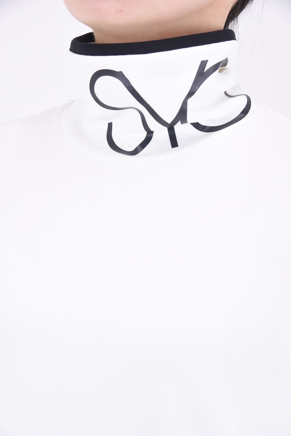 【レディース】 NECK LOGO HIGH NECK SHIRTS / ロゴリブ ロングスリーブ ハイネックシャツ ホワイト*