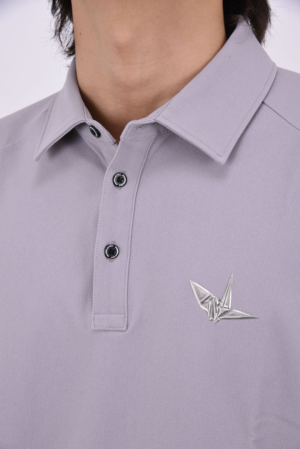 【26AW】 Sleeve LogoLong Sleeve Polo / スリーブロゴ 長袖ポロシャツ (グレー)
