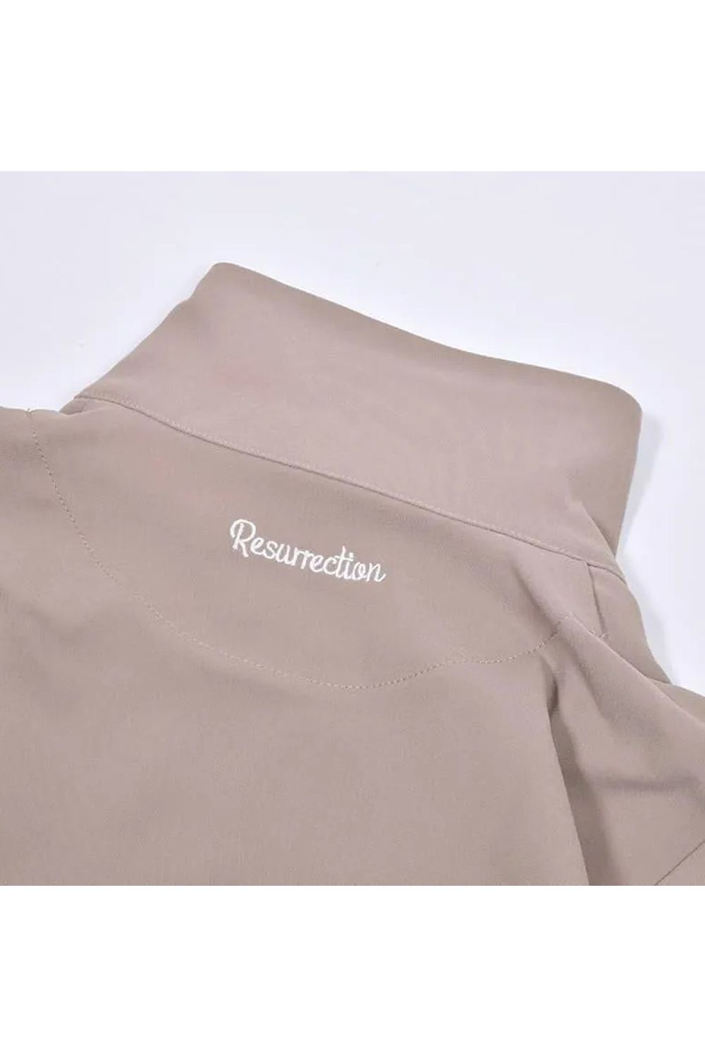 【26AW】【レディース】 DETACHABLE HALF ZIP SHIRT / スムースストレッチ生地 スリーブデタッチャブル 2WAYハーフジップシャツ (ベージュ)*