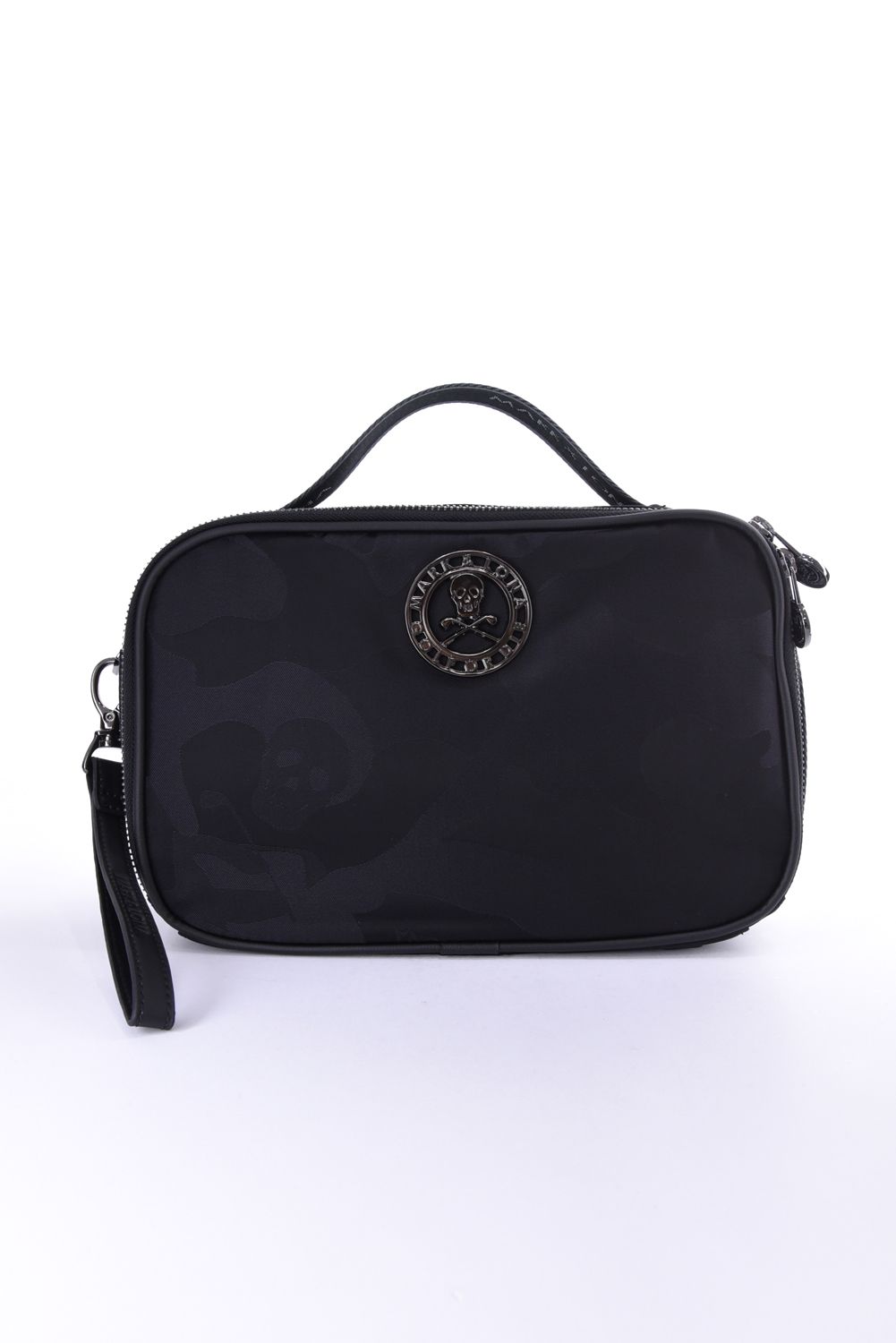 【26AW】 PREMIUM GAUGE 2-WAY BAG / コーデュラナイロン シンセティックレザー スカルカモジャカード 2WAYバッグ (ブラック)