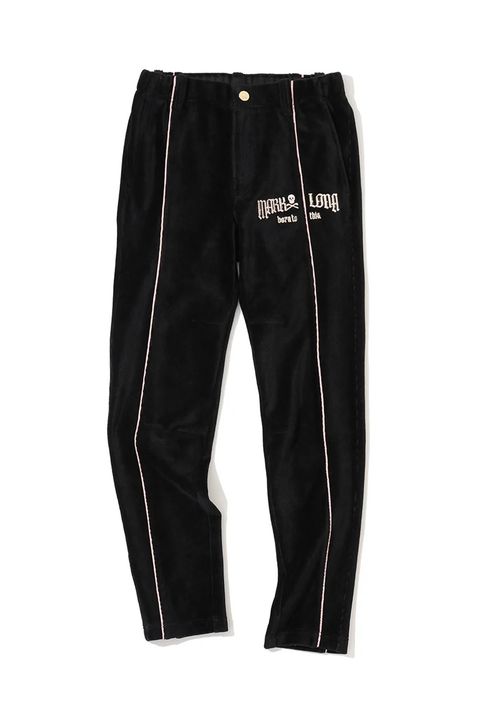 【26AW】 FRAKTUR CORDUROY JERSEY PANTS / コーデュロイ 金刺繍ロゴ トラックパンツ (ブラック) (10月7日入荷予定)