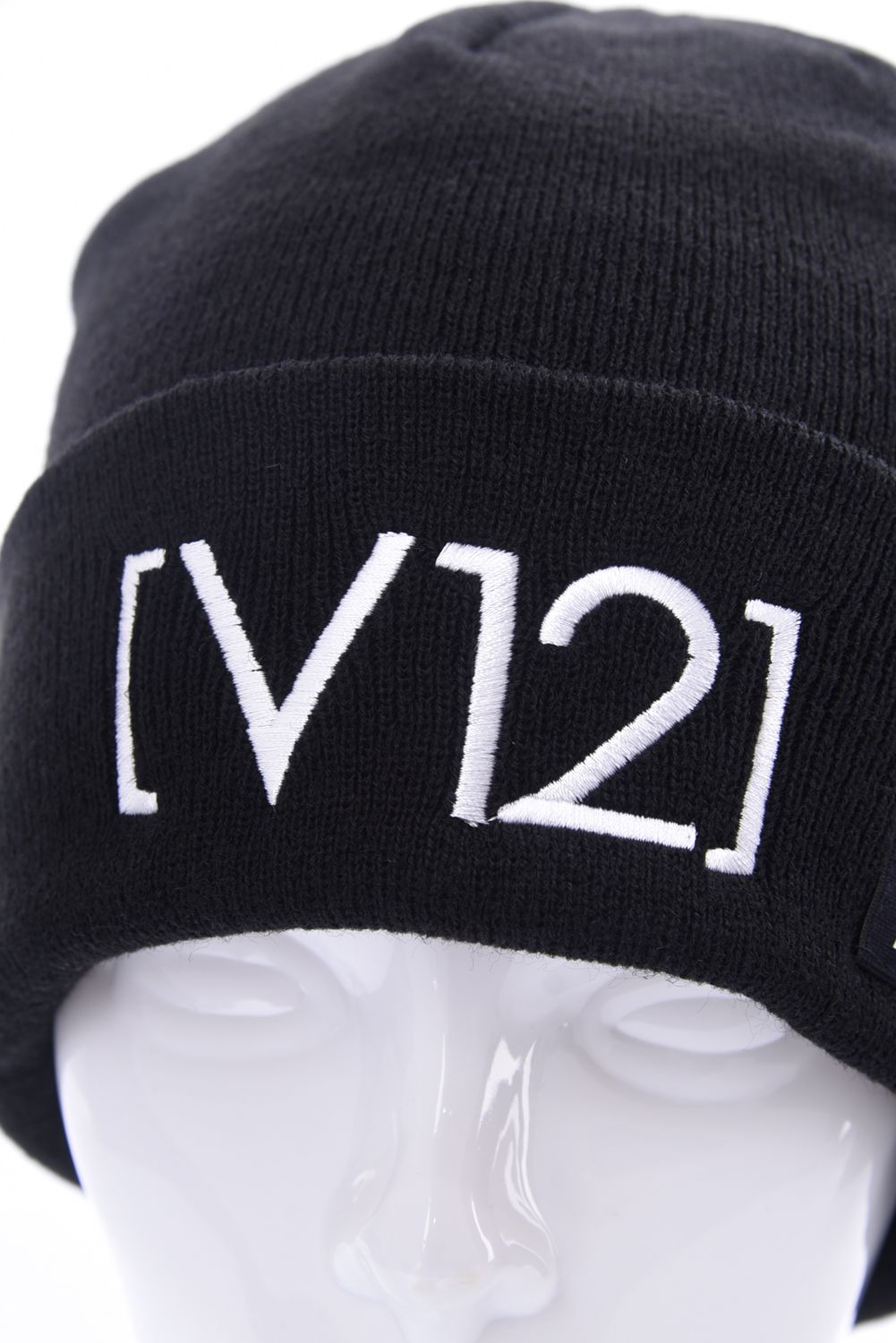 V12 - W FACE KNIT CAP / ブランドロゴ ベーシック ニットキャップ