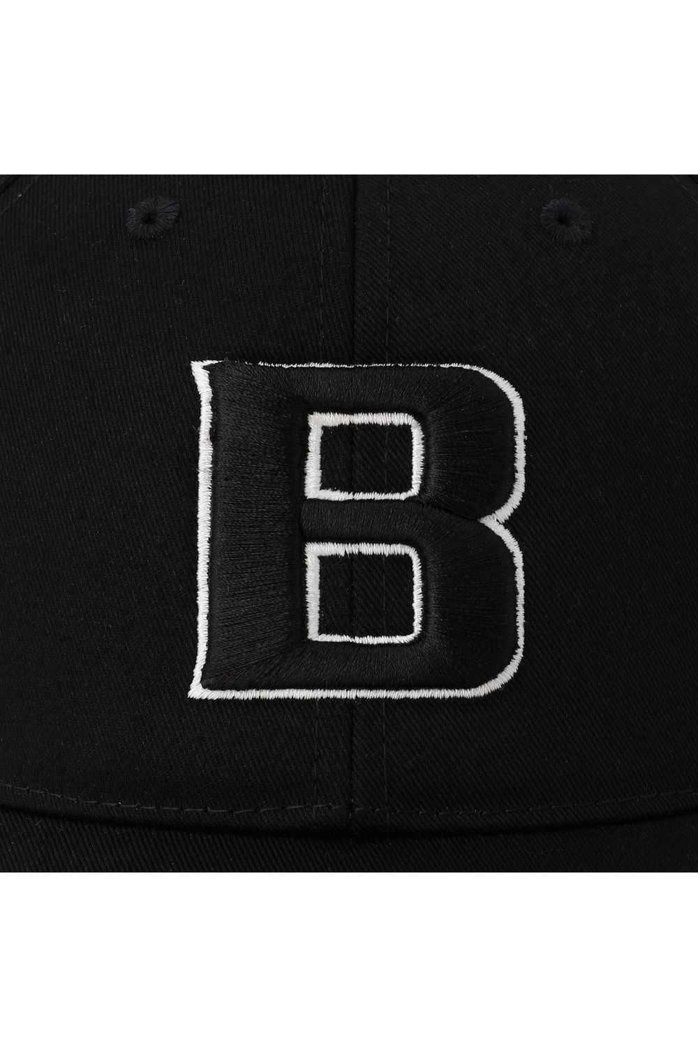 【26SS】 MEN’S INITIAL CAP / ブランドイニシャル刺繍 キャップ (ブラック)