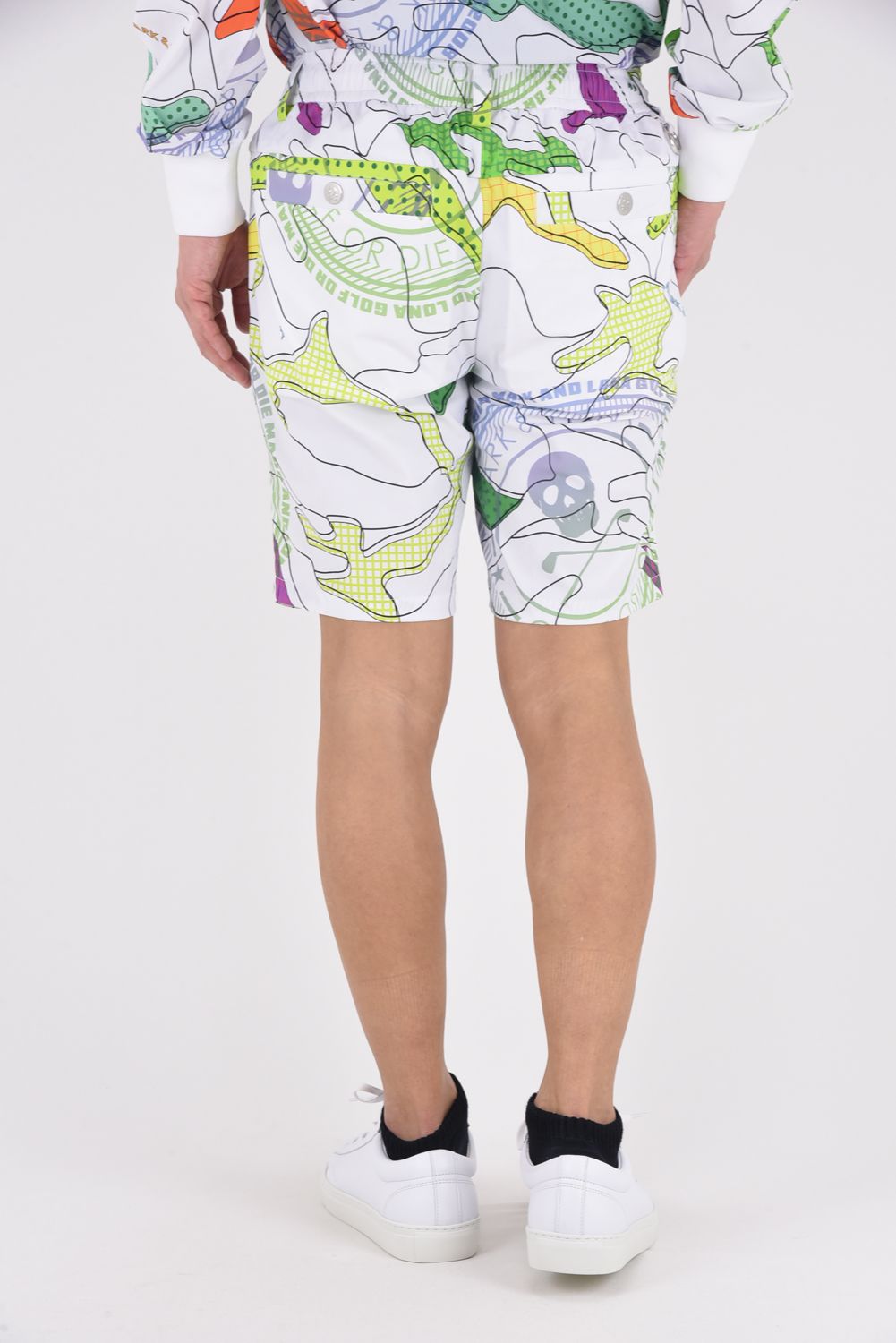 【26SS】 AXON CAMO PERFORMANCE SHORTS / 軽量ナイロンタフタ カモフラージュプリント ショートパンツ (ホワイト)