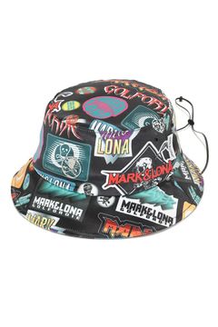 AXL BUKET HAT / グラフィカルロゴプリント バケットハット (ブラック)