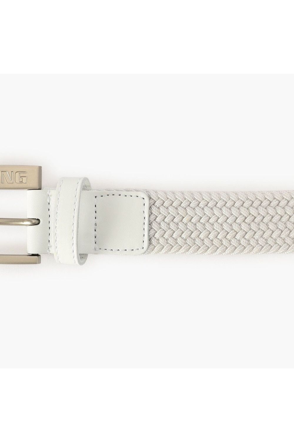 【26SS】 MS SQUARE BUCKLE MESH BELT / スクエアバックル メッシュベルト (ホワイト)