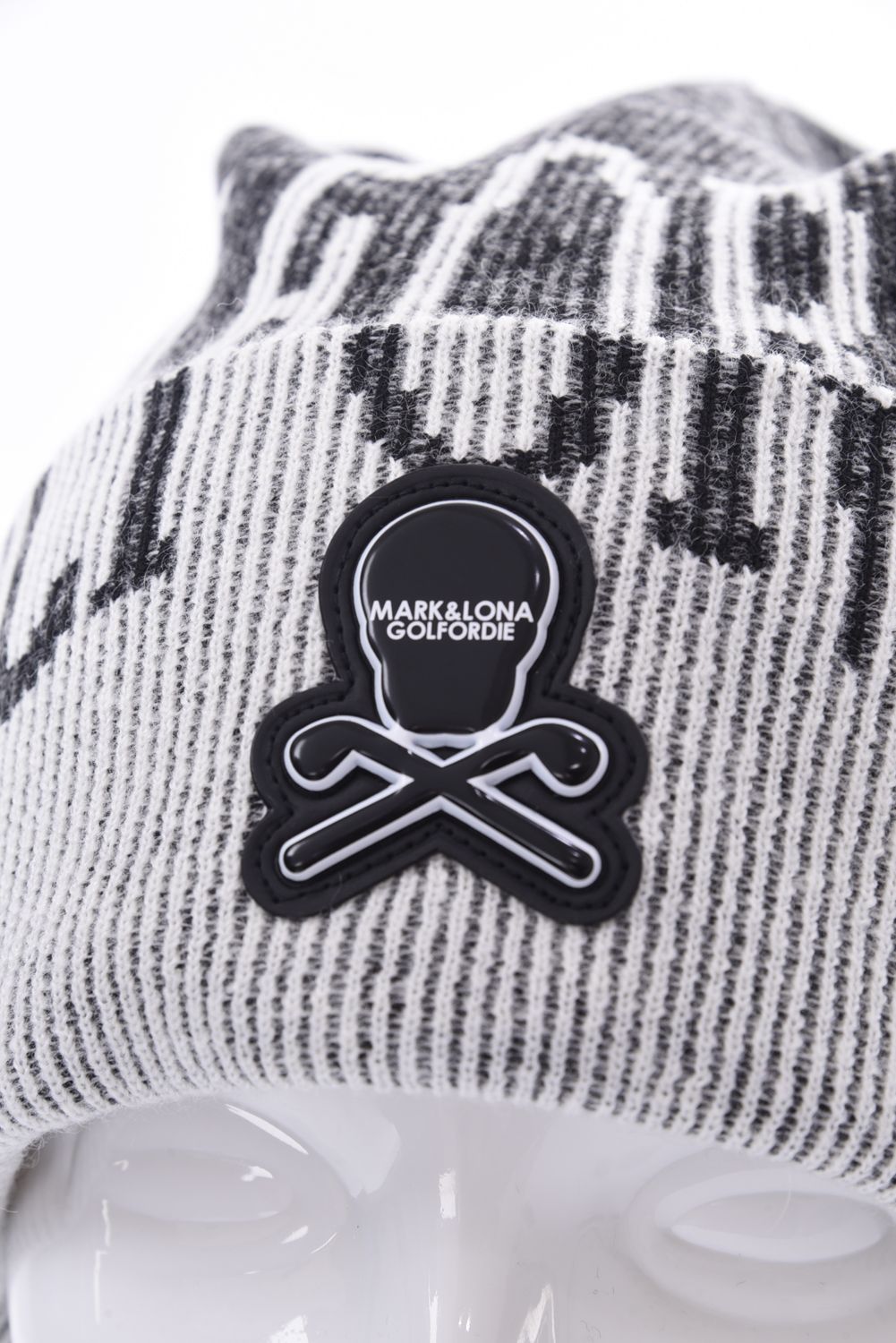 G.O.D MOHAIR BLEND BEANIE / ビッグロゴ ブランクスカル ニットビーニー (ホワイト)