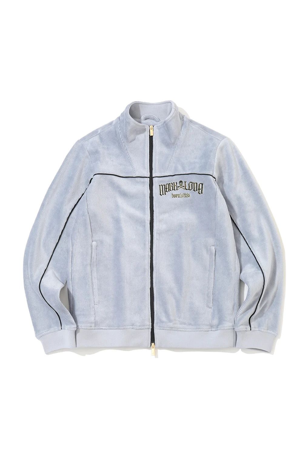 【2026AW 木村拓哉さん着用】 FRAKTUR CORDUROY JERSEY JACKET / コーデュロイ ラインストーン 金刺繍ロゴ トラックジャケット (パープル) (10月7日入荷予定)