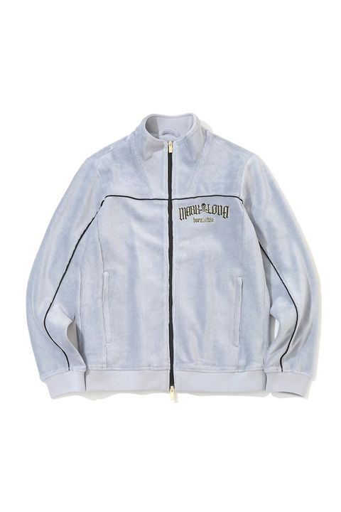 【2026AW 木村拓哉さん着用】 FRAKTUR CORDUROY JERSEY JACKET / コーデュロイ ラインストーン 金刺繍ロゴ トラックジャケット (パープル) (10月7日入荷予定)