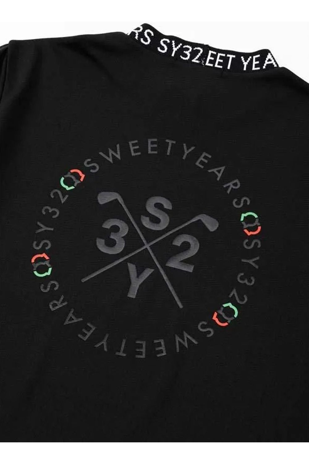 【26SS】 WAVE JQ KNIT MOCK / バックプリント モックネックTシャツ (ブラック)