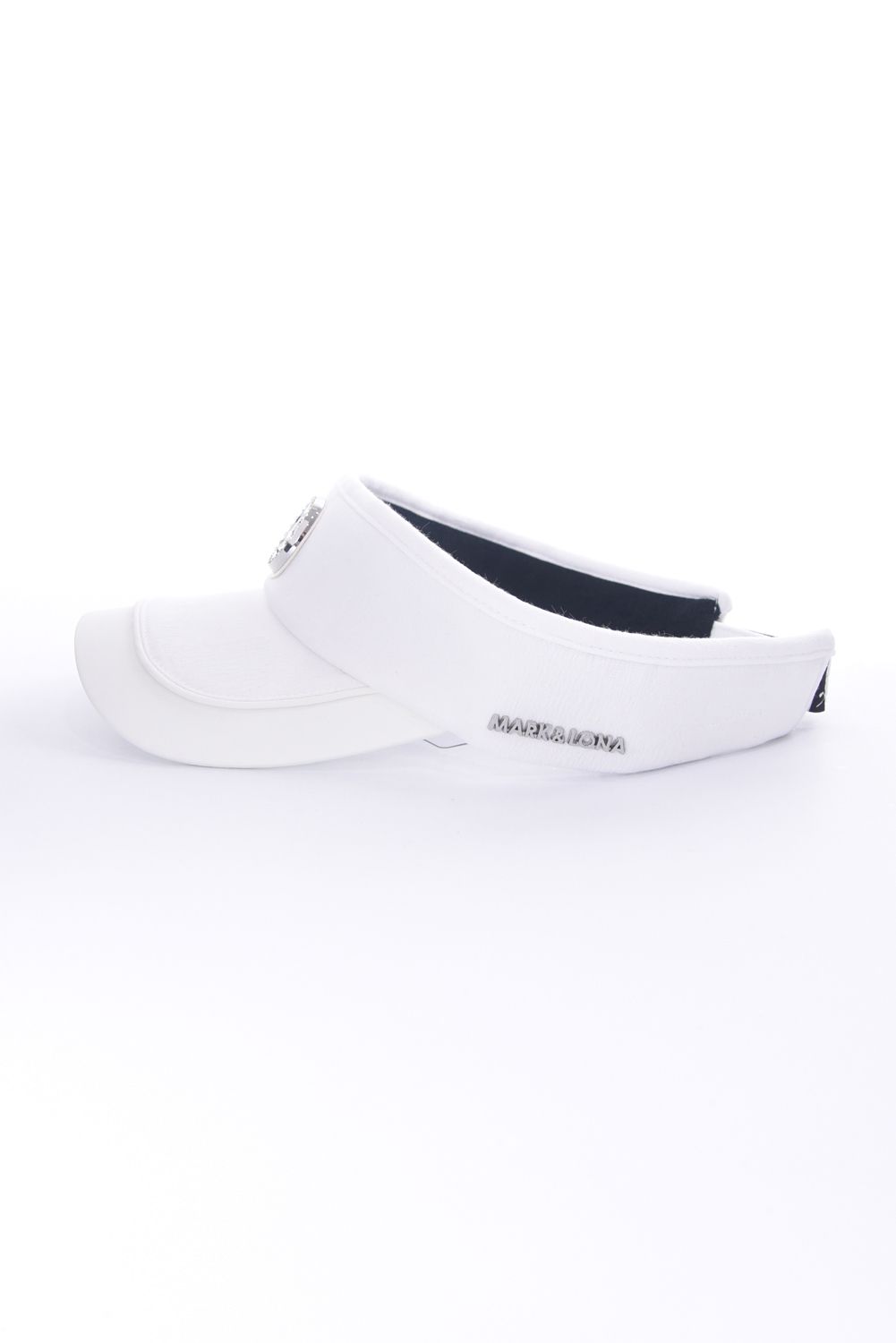 【2026SS 木村拓哉さん着用 VOL.1】 GAUGE CAMO LEATHER TRIM VISOR / カモフラージュパターン 異素材切り替え メタルプレート サンバイザー (ホワイト)