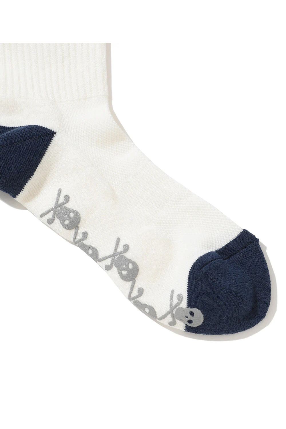 【MARK & LONA】サークルスカル レイヤード風クルーソックス MARK&LONA - LAYERED ARCH FIT CREW SOCKS / レイヤード風 バイ