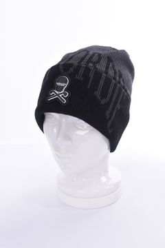 G.O.D MOHAIR BLEND BEANIE / ビッグロゴ ブランクスカル ニットビーニー (ブラック)