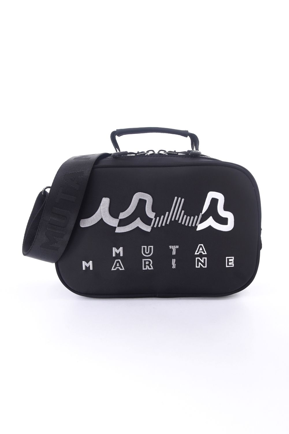 【26SS】 METER WAVE POUCH BAG / 3Dウェーブロゴ刺繍 2WAYポーチバッグ (ブラック)