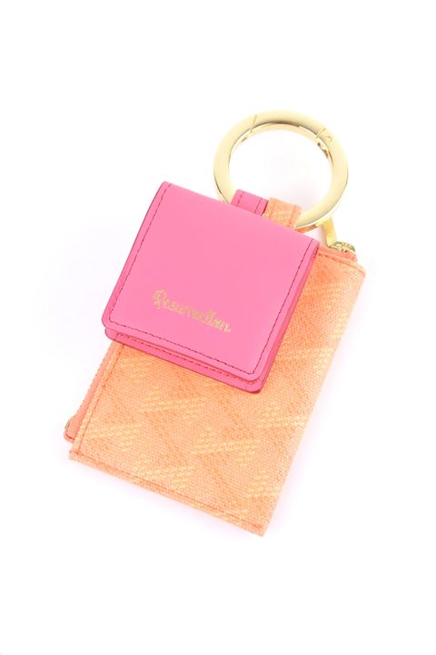 【26SS】【プレゼント好適品】 Canary No.2 (カナリー) / ブランドオリジナルテキストスタイル マルチケース (サンセット/ピンク)*