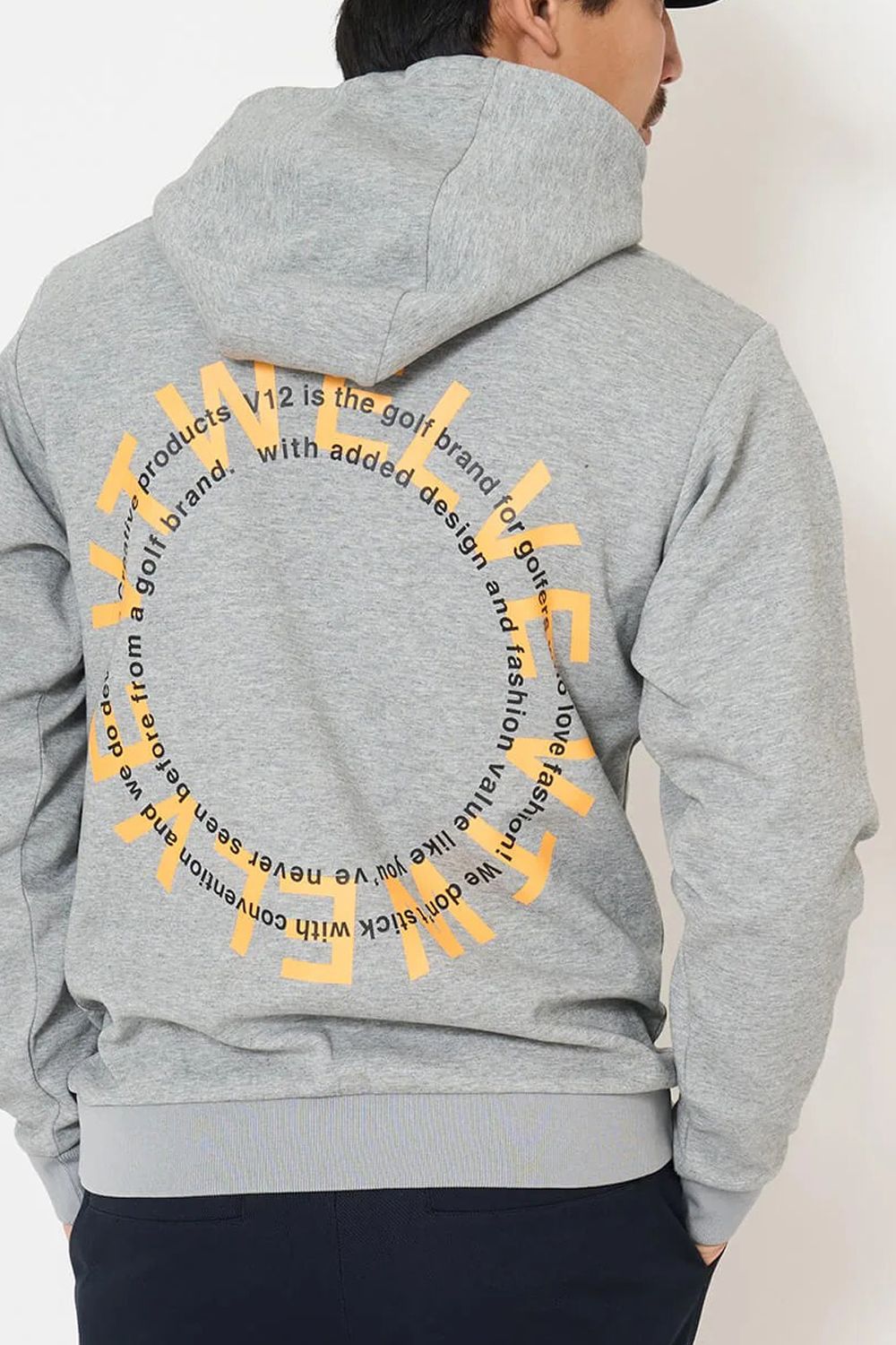 【26AW】 RING LOGO PARKA / ダンボールニット サークルロゴ ジップポケット プルオーバーフーディー (グレー)