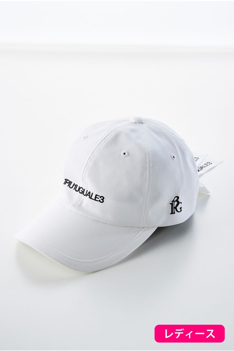 1piu1uguale3 Golf Ribbon Cap ブランドロゴ 刺繍 リボンキャップ ホワイト レディース Gossip Golf