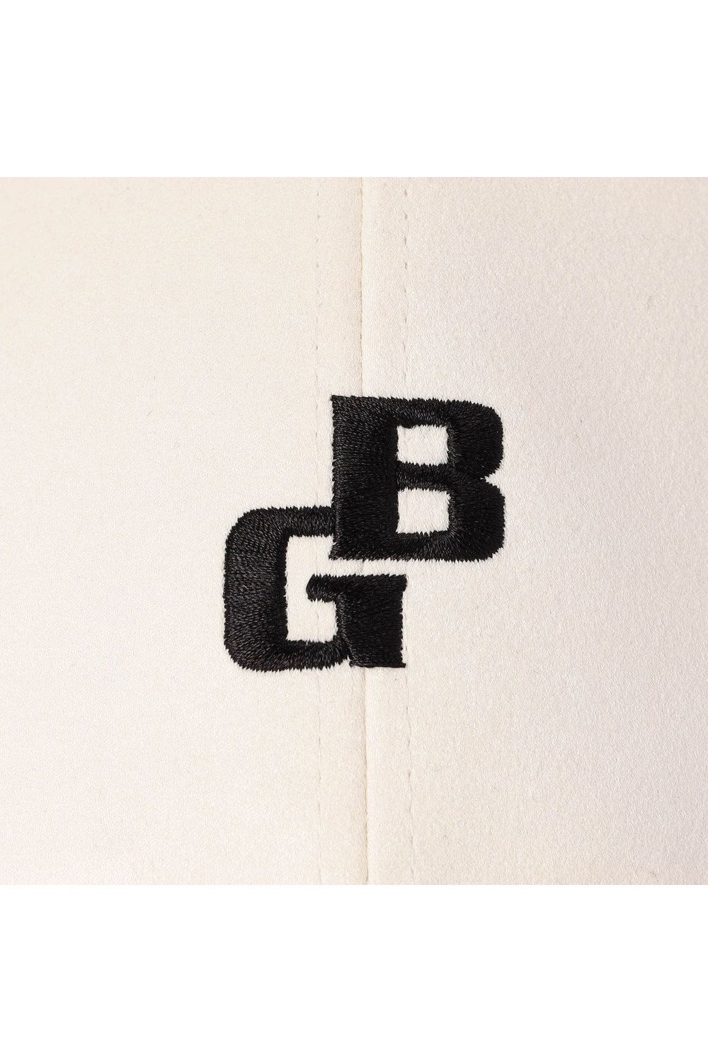 【26AW】 MEN’S SUEDE SMALL BG LOGO CAP / スウェード素材 スモールBGロゴ キャップ (ホワイト)