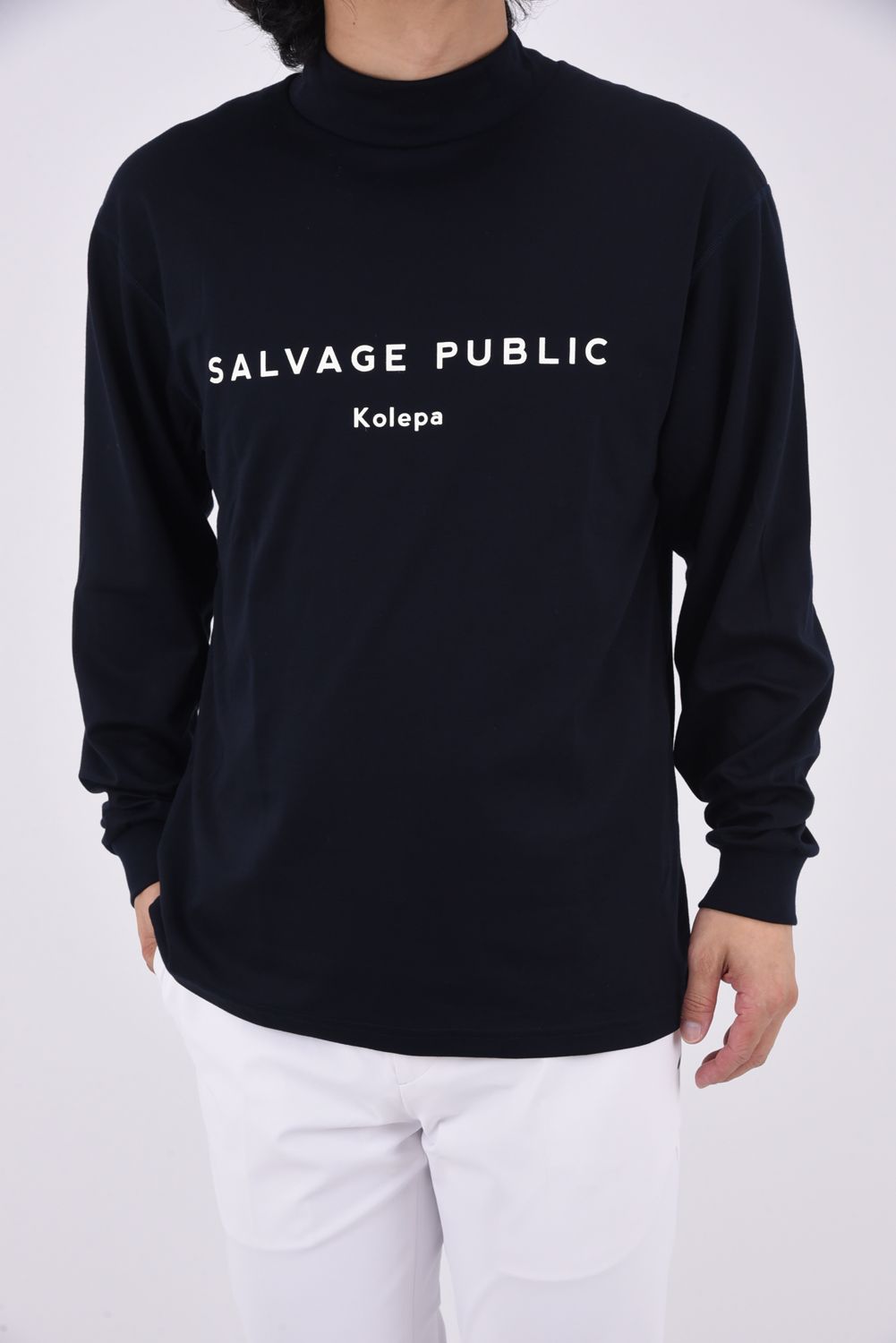 Kēhaupaʻa ICEPACK Mockneck L/S (Golfing) / ゴルフィング プリント ロングスリーブ モックネックシャツ (ネイビー)