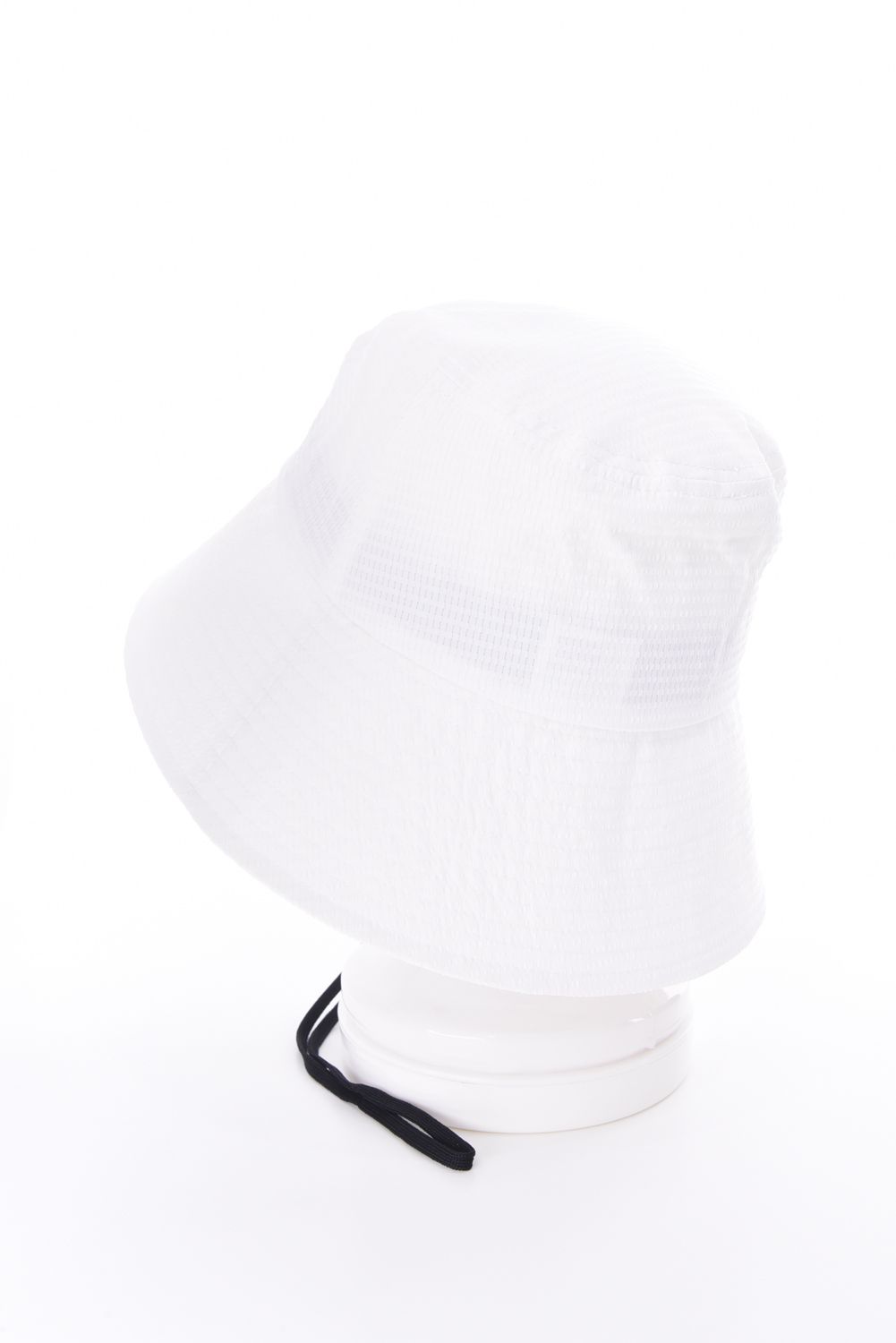 【26SS】【レディース】 WOMEN'S SEERSUCKER CORD STRAP WIDE HAT / シアサッカー コードストラップ付き バケットハット (ホワイト)