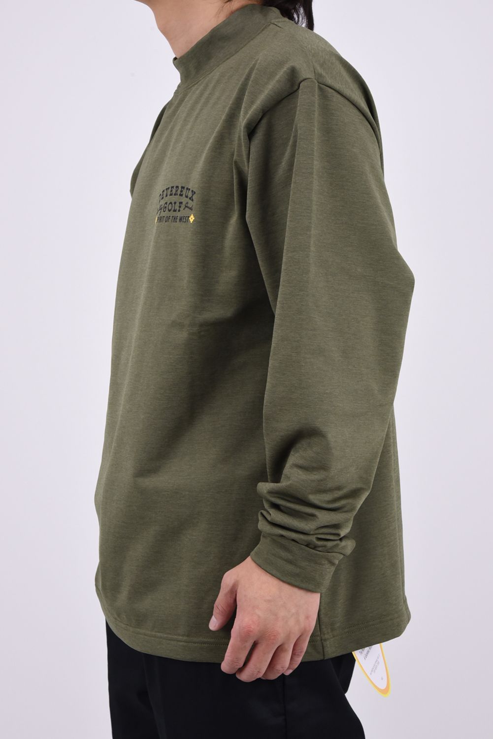 【26AW】 DVG spirit of the West MOCK TEE / バックプリント 長袖モックネックTシャツ (オリーブ)