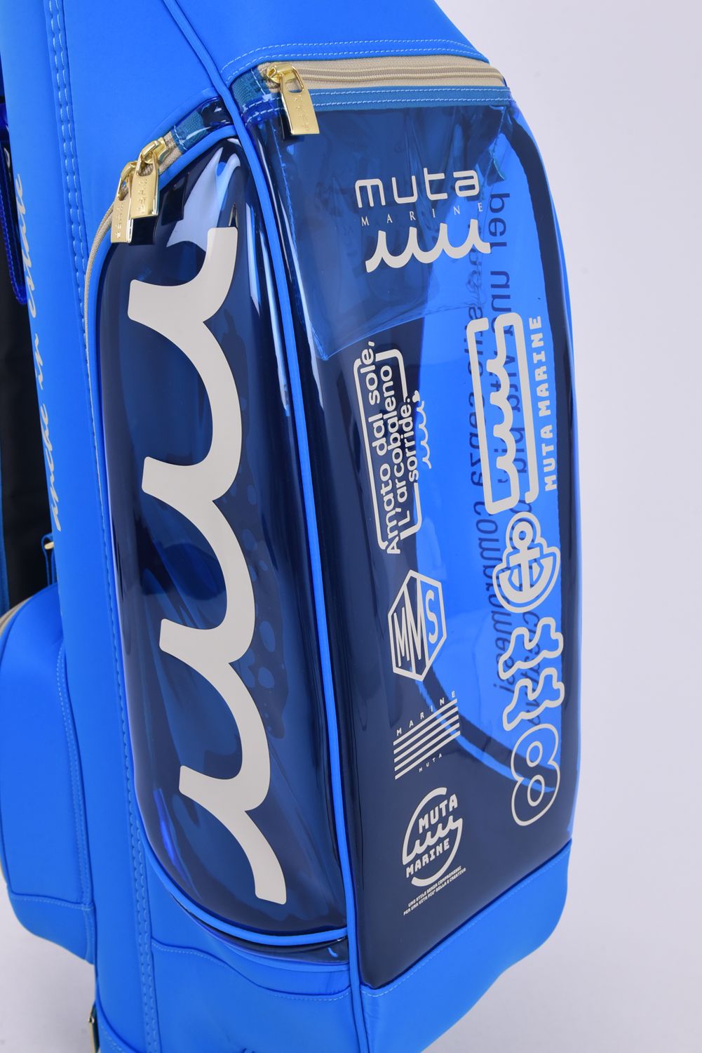 【銀行振込・代金引換不可】【返品・交換不可】 CADDY BAG & COVER / ナイロン×クリア キャディバッグ&ヘッドカバーセット (ブルー)