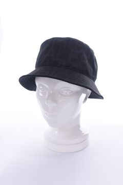 BUCKET HAT / 113総柄ロゴ バケットハット ブラック