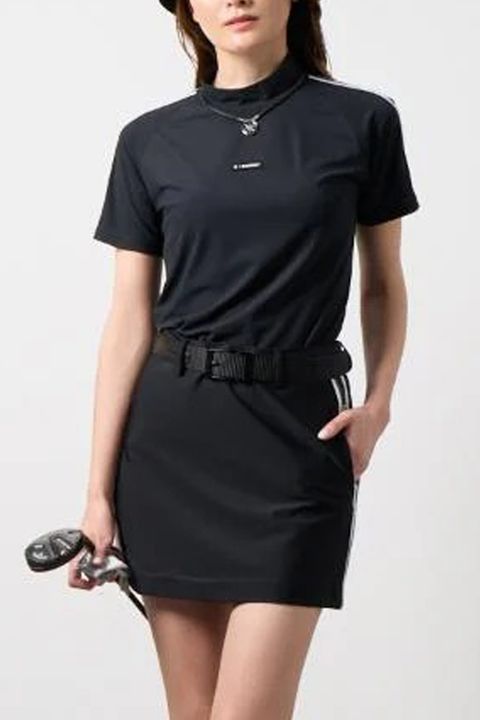 【26SS】 【レディース】 CONCEPT NOTES TAPING MOCK NECK / カノコ素材 デザインテープ モックネックTシャツ (ブラック)