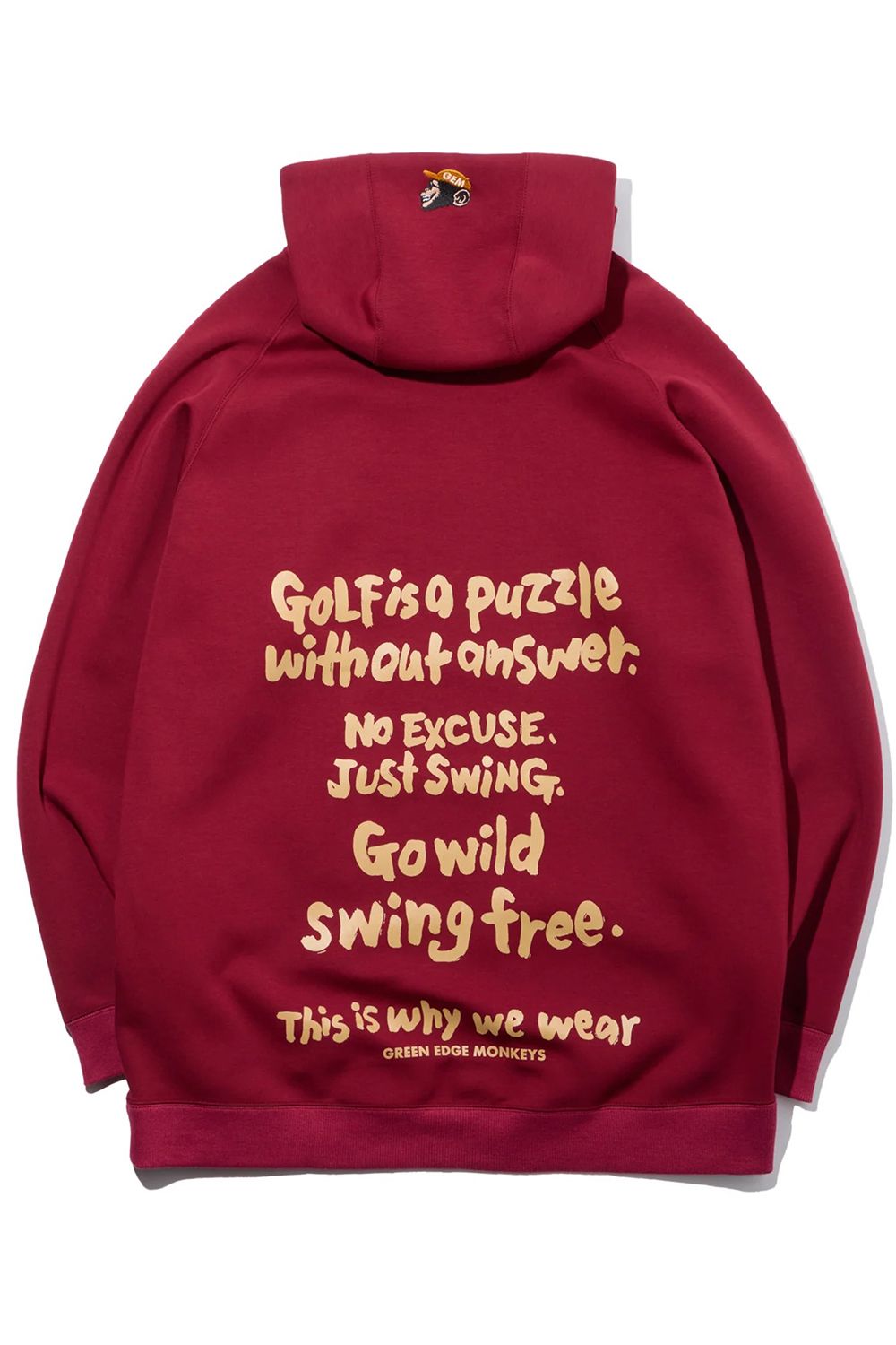 【26AW】 【ユニセックス対応】 COTTON STRETCH HOODIE / ダンボール素材 バックプリント パーカー (レッド)