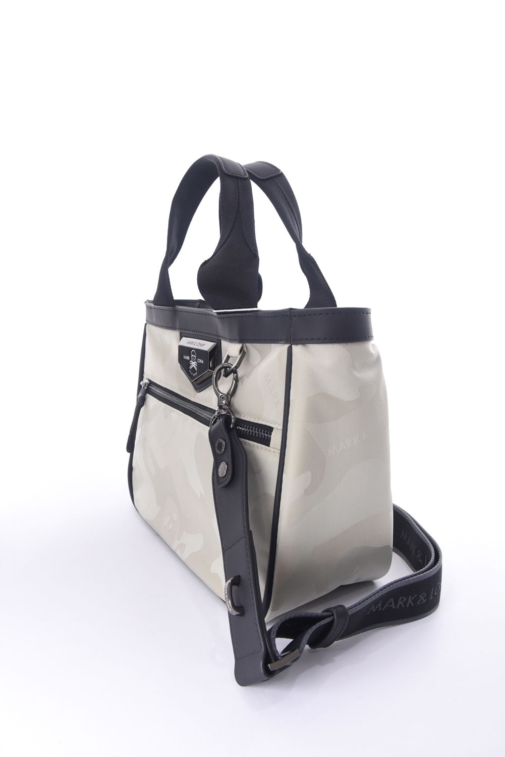 【2025AW 木村拓哉さん着用 VOL.5】 PREMIUM GAUGE CART BAG / コーデュラナイロン レザーパイピング オリジナルカモジャカード カートバッグ (アイスグレー)