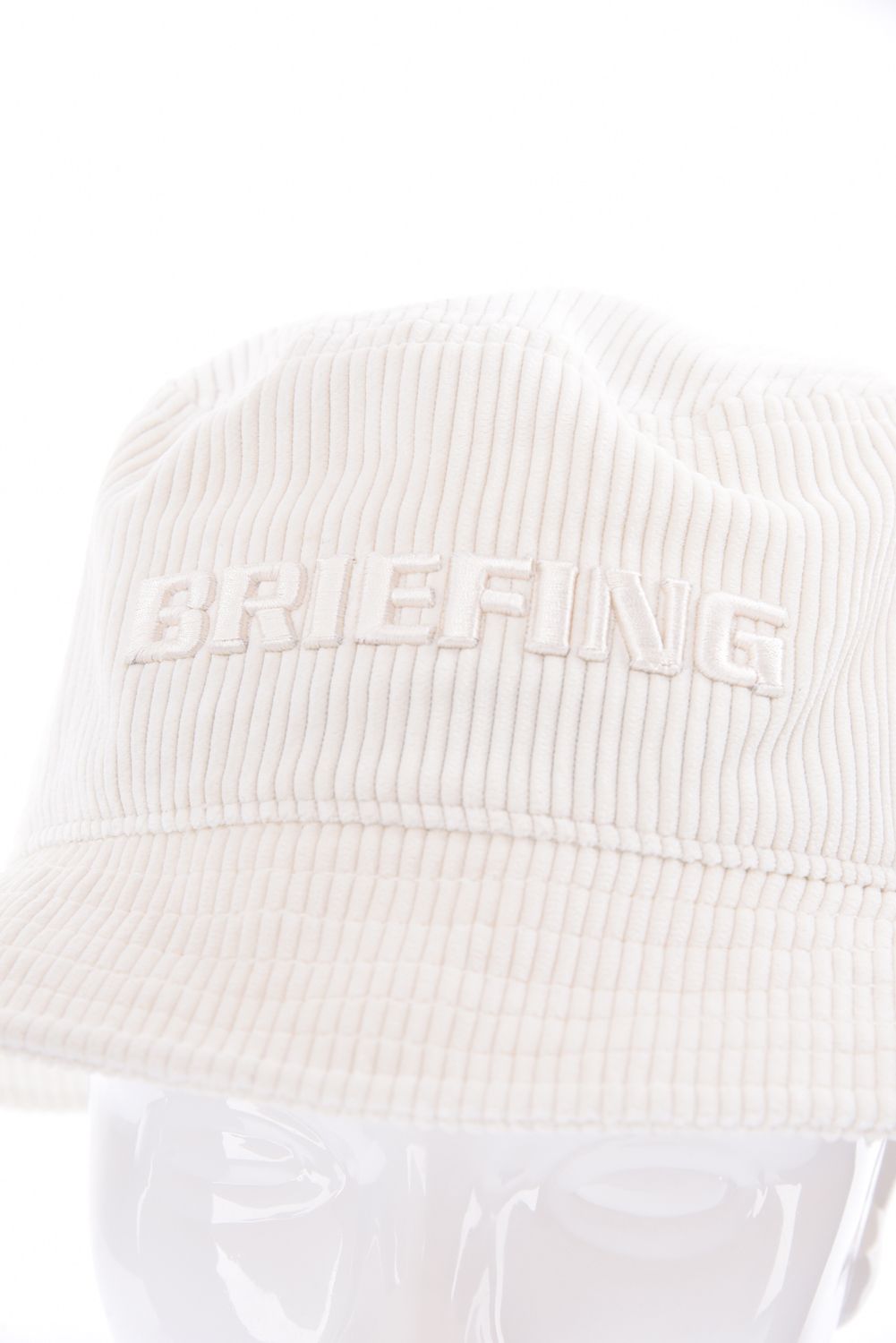 MEN’S CORDUROY HAT / ブランドロゴ刺繍 コーデュロイバケットハット (アイボリー)