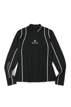 【26AW】【レディース】 CONTOUR MESH L/S TOP / メッシュ切り替え サイドライン インナーモックネックTシャツ (ブラック)