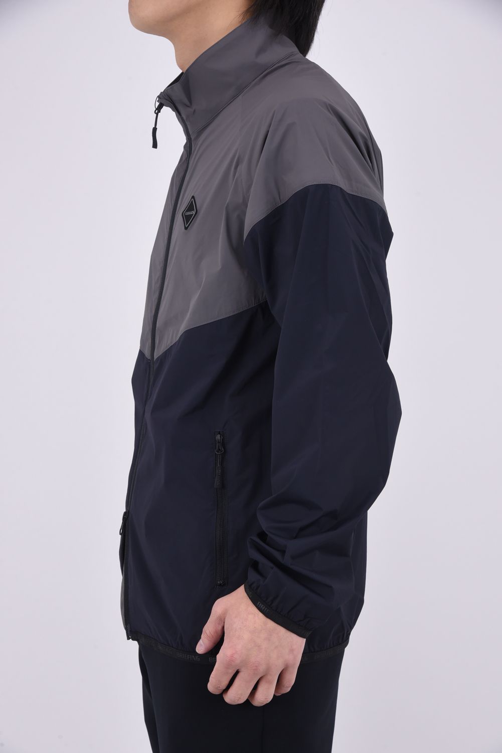 【11日11:59まで20%OFF】【26SS】 MEN'S BI-COLOR WIND BLOUSON / バイカラー スタンドカラーブルゾン (ブラック)