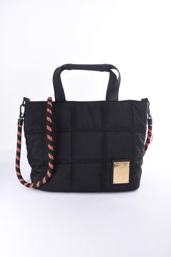 QUILT CART BAG / キルティング ロープショルダー付きカートバッグ (ブラック)