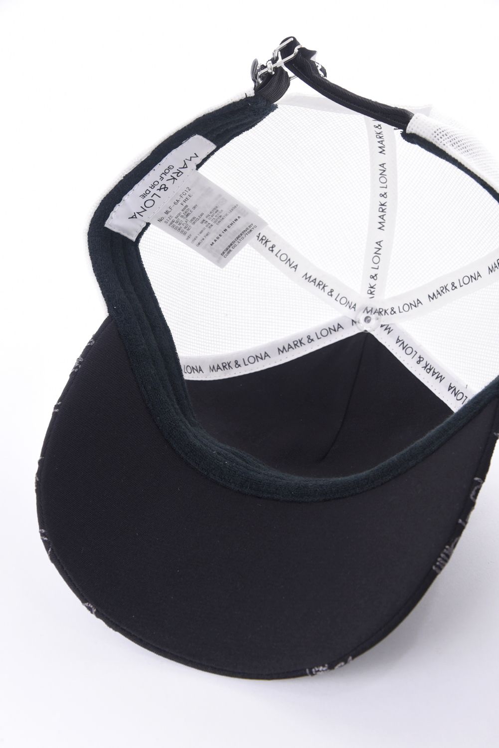 【26SS】 STELA MONOGRAM STITCH MESH CAP / モノグラムステッチ刺繍 ロゴワッペン キャップ (ブラック)