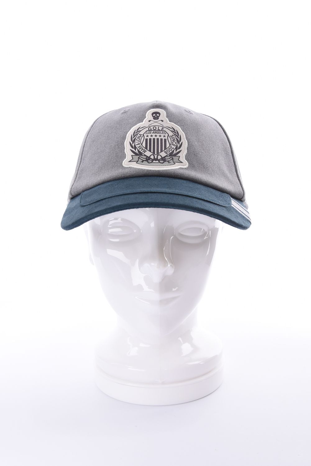 【26AW】 TRIUMPH SUEDE COMBO CAP / チャンピオンシップエンブレム バイカラー異素材 キャップ (シルバーグレー)