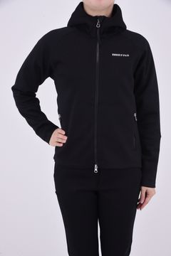 【レディース】【秋冬仕様】 WOMENS WARM 3D LOGO PARKA / エンボスロゴ ダンボールニット ウォーム ジップアップパーカー ブラック