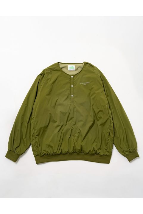 【2025AW】 Ala Wai Snap Padded Jacket / バックプリント ハーフジップ パデッドジャケット (オリーブ)