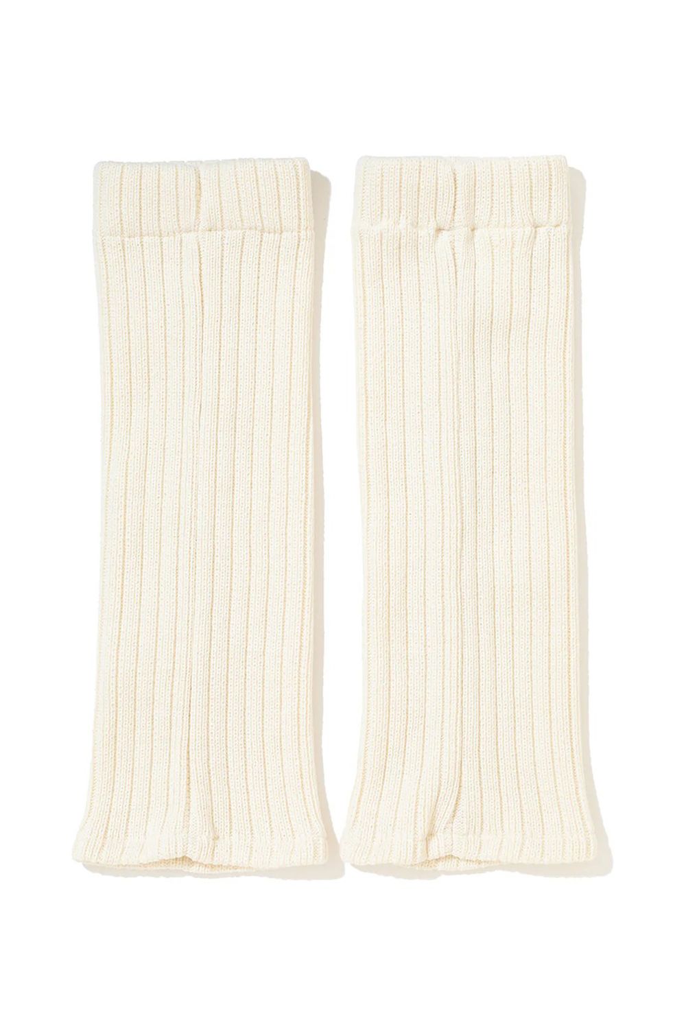 THERMOMIX KNIT LEG WARMERS / ブランドロゴ刺繍 ニットレッグウォーマー (ホワイト)