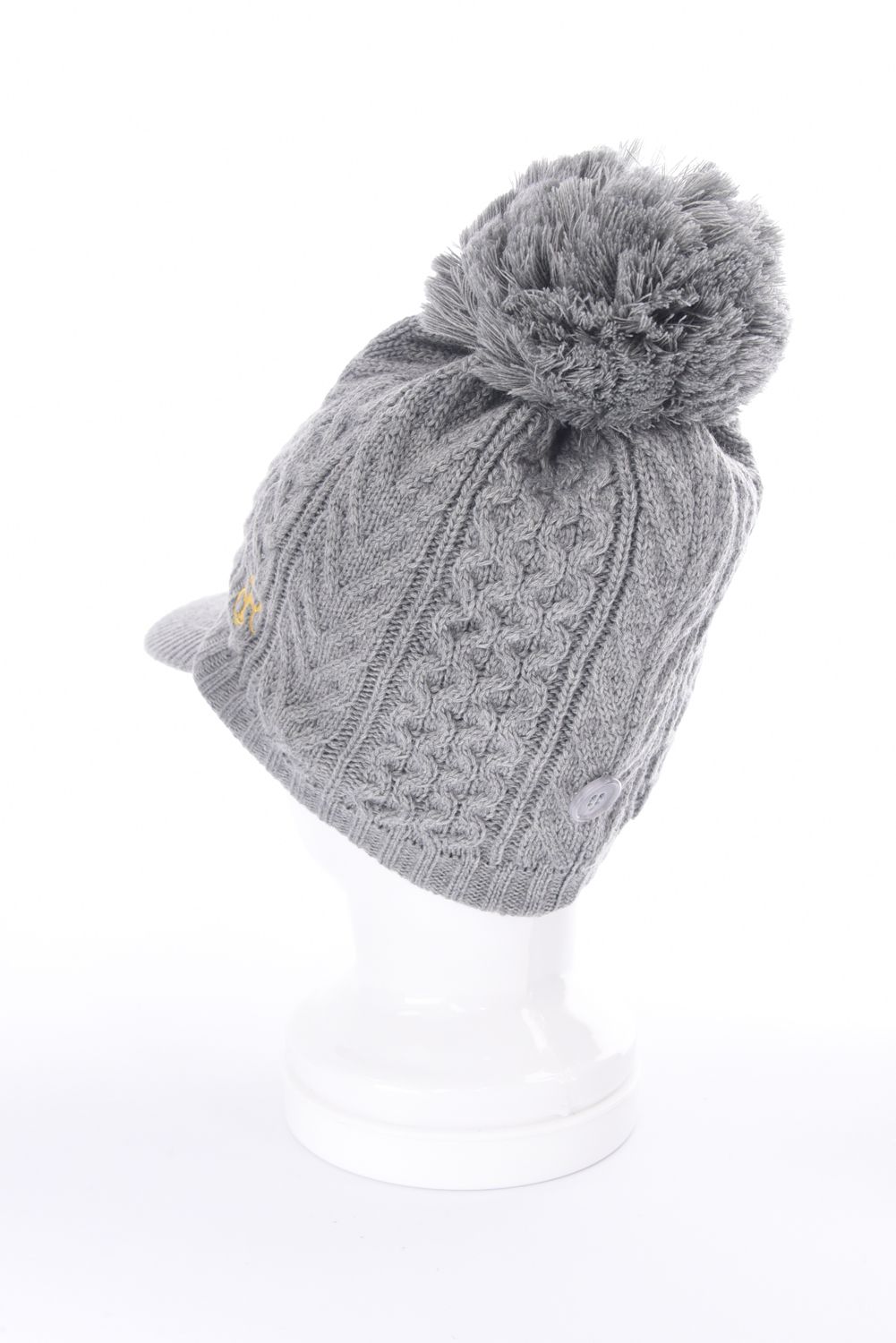 VISOR KNIT CAP / バイザー ニットキャップ（ネックウォーマー付き） (グレー)