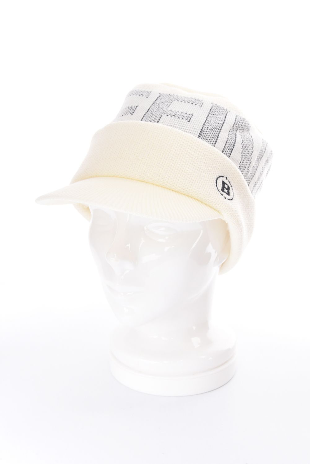 MS WR WOOL KNIT WORK CAP / ブランドロゴジャカード ニットワークキャップ (アイボリー)