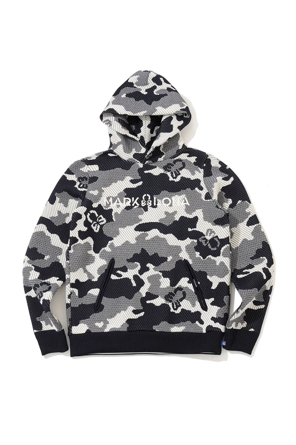 【2026AW KARINAさん着用】【レディース】 MERCURY CAMO JACQUARD KNIT / ジャパンメイド カモフラジャカード ニットパーカー (ネイビー)