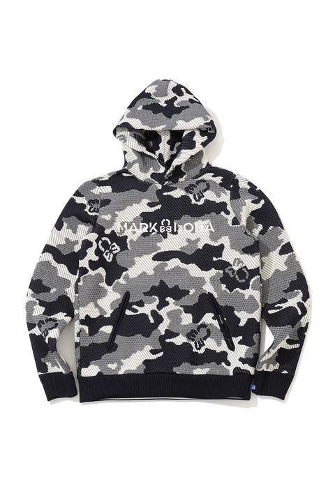 【2026AW KARINAさん着用】【レディース】 MERCURY CAMO JACQUARD KNIT / ジャパンメイド カモフラジャカード ニットパーカー (ネイビー)